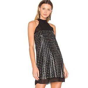 X by NBD Roman Dress in Black Trapeze Dress Size 4 Beaded Sleeveless Beaded Mini